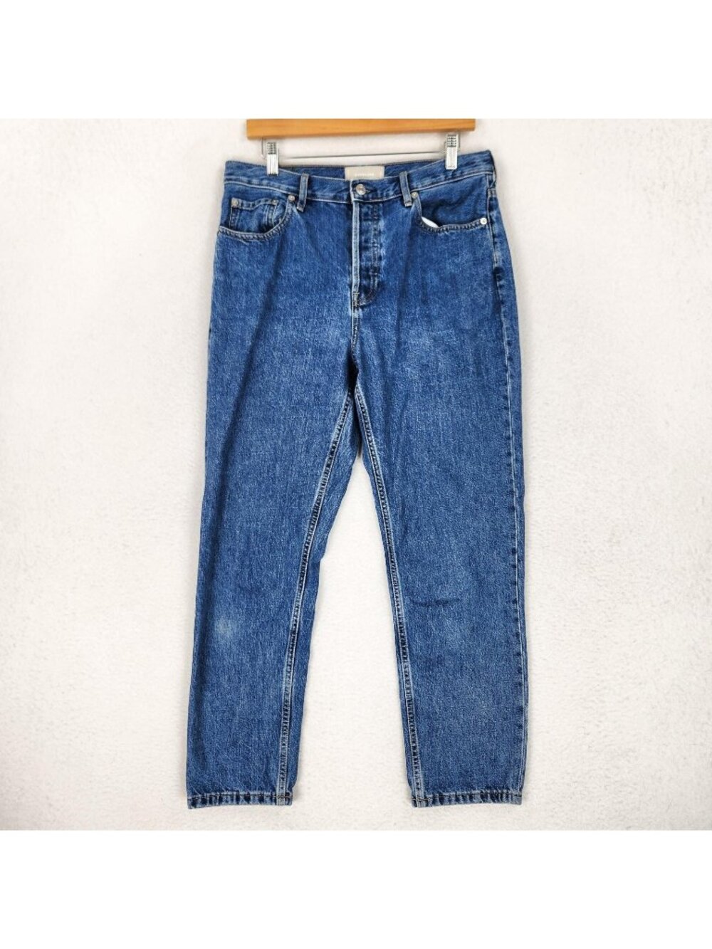 Everlane Jeans Womens 30 Blue High Rise Cheeky Straight Leg Medium Wash Denim